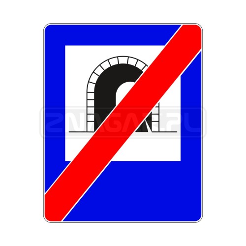 Znak D-38 Koniec tunelu - 900x1125 mm, I gen.