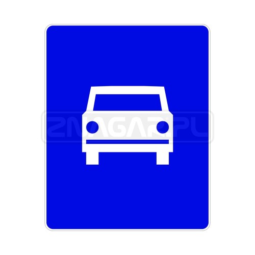 Znak D-7 Droga ekspresowa  - 900x1125 mm, II gen.