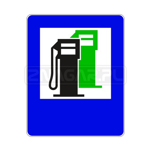 Znak D-23 Stacja paliwowa - 900x1125 mm, II gen.