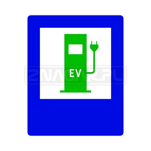 Znak D-23c Punkt ładowania pojazdów elektrycznych - 900x1125 mm, II gen.