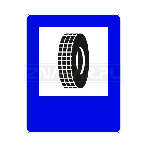 Znak D-26a Wulkanizacja - 900x1125 mm, II gen.