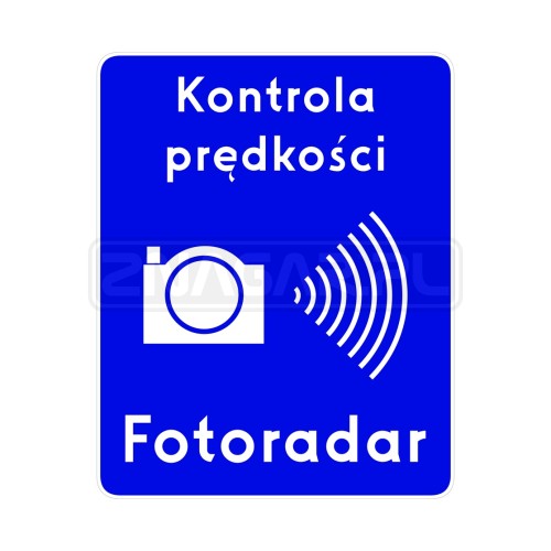 Znak D-51 Kontrola prędkości - 900x1125 mm, II gen.