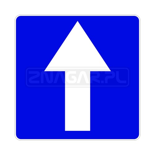 Znak D-3 Droga jednokierunkowa - 1200x1200 mm, II gen.