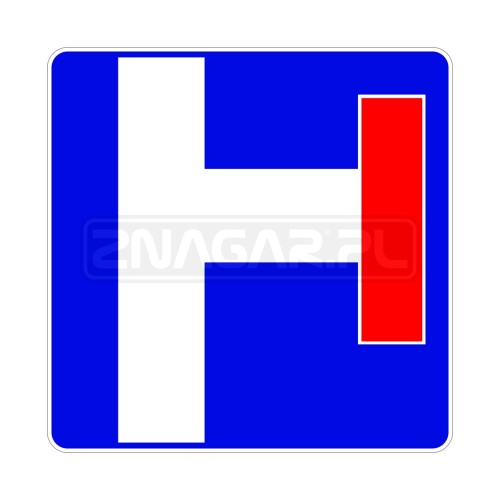 Znak D-4b Wjazd na drogę bez przejazdu z prawej - 1200x1200 mm, II gen.