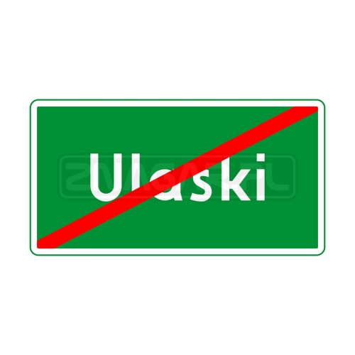 Znak E-18a - znak miejscowości - 1000x530mm I gen