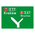 Znak E-1 - tablica przeddrogowskazowa, II gen. #1