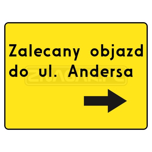 Tablica Objazdowa F-8d - 1200x900mm I gen.