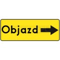 Tablica prowadząca F-9b - Objazd w prawo 1200x4400mm I gen. #1