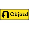 Tablica prowadząca F-9d - Objazd zawróć 1200x440mm I gen. #1