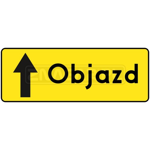 Tablica  prowadząca F-9 - Objazd prosto 1200x440 mm II gen. 