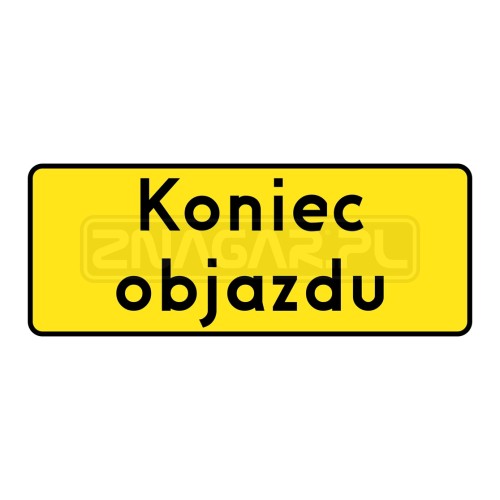 Tablica prowadząca F-9f - Koniec objazdu 600x300mm I gen.