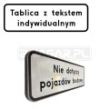 Tabliczka z tekstem do znaku - 600x200 mm I gen. #1