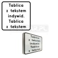 Tabliczka z tekstem do znaku - 400x400 mm II gen. #1