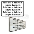 Tabliczka z tekstem do znaku - 600x400 mm I gen. #1