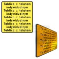 Tabliczka z tekstem do znaku - 600x600 mm I gen. #2