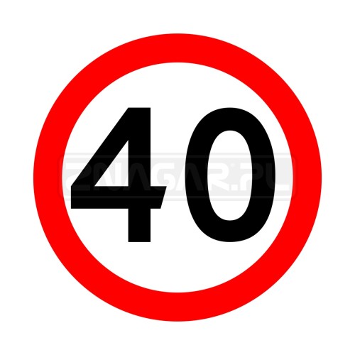 Znak URODZINOWY - ograniczenie prędkości