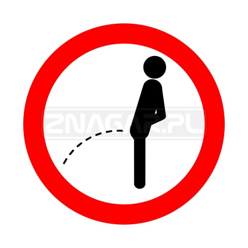 Znak - zakaz sikania