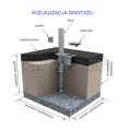 Gniazdo montażowe do słupka - RS115x300 mm #3
