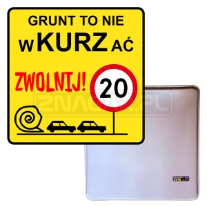 Tablica NIE wKURZać - 600x600 mm