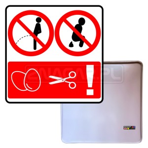 Tablica "Zakaz Sikania" - 600x600 mm