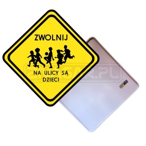 Tablica UWAGA DZIECI - 600x600 mm