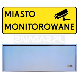 Tablica "Miasto Monitorowane" wzór 1 - 1200x440 mm