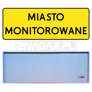 Tablica "Miasto Monitorowane" wzór 2 - 1200x440 mm