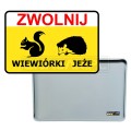 Tabliczka "ZWOLNIJ Zwierzęta na Drodze" - 600x400 mm #1