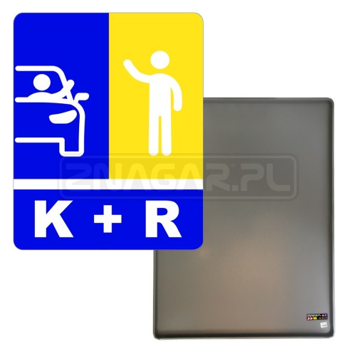 Tablica parkingowa "KISS & RIDE" - 600x750 mm