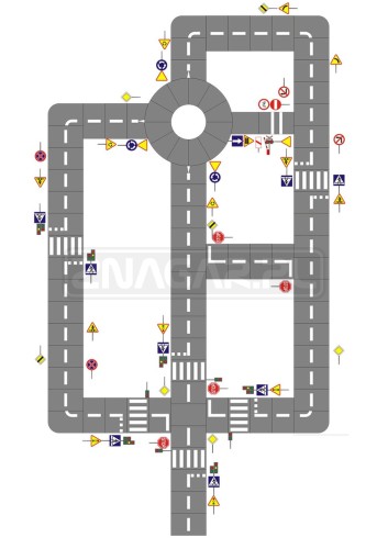 Miasteczko rowerowe 16x30 m - projekt A