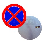 Znak B-36 "Zakaz postoju i zatrzymywania się" - 400 mm, blacha płaska