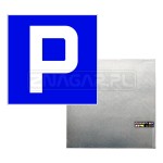 Znak D-18 "Parking" - 400x400 mm, blacha płaska