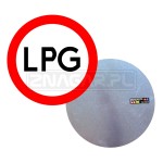 Znak B-1 "Zakaz Ruchu Pojazdów Zasilanych Gazem" - 400 mm, blacha płaska