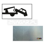 Tabliczka Parkingowa "Grozi Odholowaniem" - 600x300 mm, blacha płaska