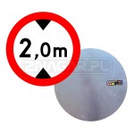 Znak B-16 "Ograniczenie Wysokości" - 400 mm, blacha płaska