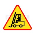 Znak Uwaga wózki widłowe - wzór 1 #1