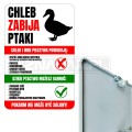 Tablica Informacyjna "Chleb Zabija Ptaki" - 600x900 mm #1