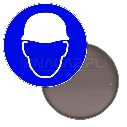 Znak "Załóż Kask" - 400 mm