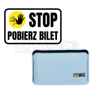 Tabliczka "STOP Pobierz Bilet" - 400x250 mm