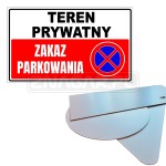 Tabliczka  "Teren Prywatny - Zakaz Parkowania" - 500x300 mm, PCV