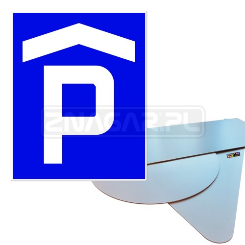 Znak D-18b "Parking Zadaszony" - 400x400 mm, PCV