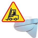 Znak Ostrzegawczy "Uwaga Wózki Widłowe" - 600 mm, PCV