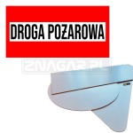 Tabliczka Parkingowa "Droga Pożarowa" - 600x300 mm, PCV