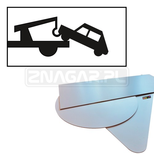 Tabliczka Parkingowa "Grozi Odholowaniem" - 600x300 mm, PCV