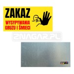Tabliczka "Zakaz Wysypywania Gruzu i Śmieci" - 600x300 mm, blacha płaska