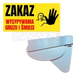 Tabliczka "Zakaz Wysypywania Gruzu i Śmieci" - 600x300 mm, PCV