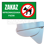 Tabliczka "Zakaz Wprowadzania Psów" - 600x300 mm, PCV