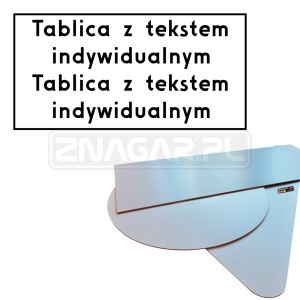 Tabliczka Tekstowa, Płaska - 600x300 mm, PCV