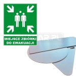 Tabliczka "Miejsce zbiórki do ewakuacji" - 400x500 mm, PCV