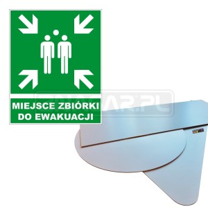 Tabliczka "Miejsce zbiórki do ewakuacji" - 400x500 mm, PCV